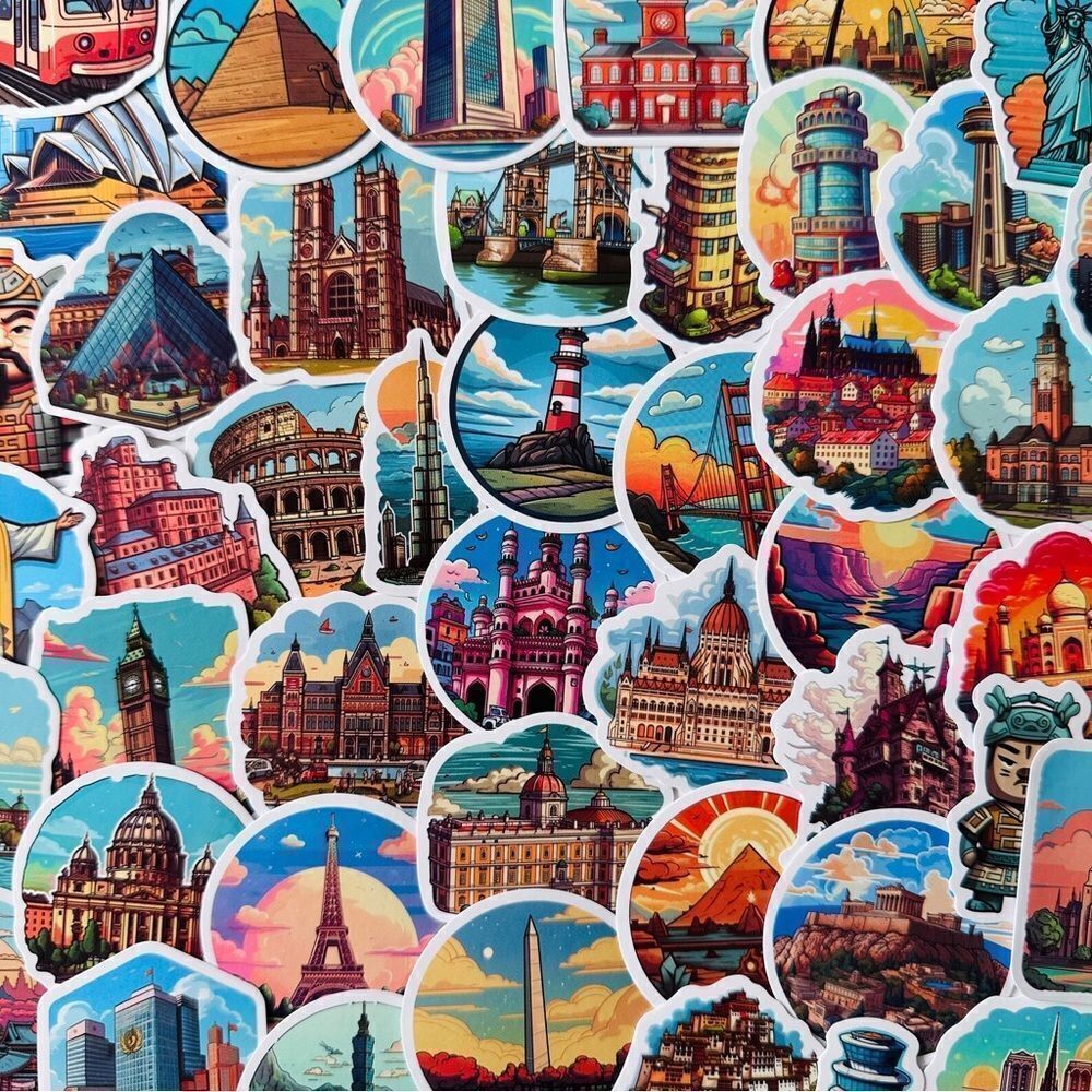 World Famous Landmarks Sticker Bundle